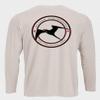 Flying Fisherman Men's Standard Frigate Bird Long Sleeve Performance T-Shirt, Sand view 2