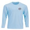 Flying Fisherman Men's Standard Frigate Bird Long Sleeve Performance T-Shirt, Blue Mist view 1