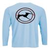 Flying Fisherman Men's Standard Frigate Bird Long Sleeve Performance T-Shirt, Blue Mist view 2