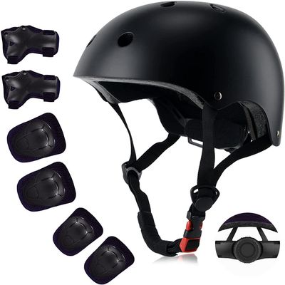 Kids Helmet Toddler Helmet Kids Sport Protective Gear Set Boy Girl Child Cycling Helmet with Knee Pads Elbow Pads Wrist Guards Youth Skateboard Helmet for Kids