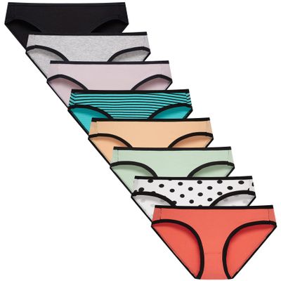 Finihen Girls Panties Cotton Bikini For Teen Girls Cotton Underwear Multipacks Size 18