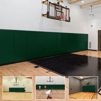 PROGOAL 1 Pack Wall Protection Pad,Sport Wall Padding Gym Basketball-Court Garage Protectors with 2 Thick Foam,Durable High-Cushioning Padding for Wall-Mounted Basketball Hoops(60" L x 20" W,Green)