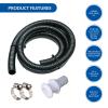 Bilge Pump Installation Kit Bilge Pump Hose 3/4-Inch Dia Plumbing Kit | 6 FT Kink-free Flexible PVC Hose | Includes 2 Clamps and Thru-Hull Fitting view 2