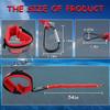 8M0092850 Boat Kill Switch Lanyard, Big Wrist Strap for Boat Outboard Mercruiser Marine Replace 15920T54 15920A54, 54 Inch/137CM Long Boat Engine Emergency Stop Switch Safety Lanyard Cord - Red view 2