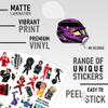 120Pcs Motorsport Sticker Pack Premium F1 Vinyl Racing Decals, Waterproof Scratch-Resistant Stickers for Formula 1 Fans, Cars, Laptops, Helmets, Bottles, Unique Gifts for Men, Women & Kids view 3