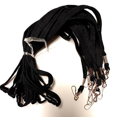 10 Pack Safety Lanyard 18 in With Breakaway Buckle Swivel Hook Neck Strap Badge ID Holder