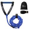 MUMUBOAT Wakesurf Rope with Handle, 25ft Adjustable Wake Surf Rope Floating Watersport Ropes for Wake Surfing (Blue & White) view 1