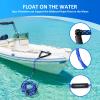 MUMUBOAT Wakesurf Rope with Handle, 25ft Adjustable Wake Surf Rope Floating Watersport Ropes for Wake Surfing (Blue & White) view 4