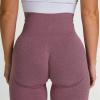 Yoga Pants Women High Waist Tummy Control Scrunch Butt Lifting Workout Leggings for Women Seamless High Waisted Tummy Control Yoga Pants Gym Compression Tights Pink view 4