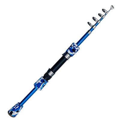 Fishing Poles Fishing Rod Spinning Casting Fly Ultralight Carp Fishing Hand Lure Pole Feeder Gear Camouflage Mini Travel Surf 1.3m 1.5m 1.8m Caa De Pescar (Color : Blue Spin Rod, Size : 1.5m)