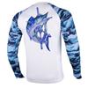 Palmyth Fishing Shirt for Men Long Sleeve Sun Protection UV UPF 50+ T-Shirts with Pocket (Wahoo and Rudder, X-Large) view 1