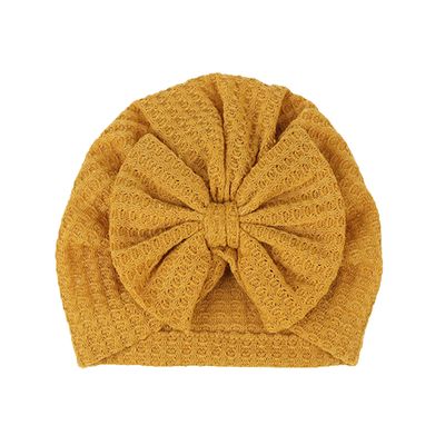 Baby Beanie Knit Hat Cute Bows Turban Cap Wraps Hat.(MZ6) (B)