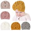 Baby Beanie Knit Hat Cute Bows Turban Cap Wraps Hat.(MZ6) (B) view 4