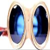 Nautical Marine Binocular Leather Case with Antique Brass Compass view 3