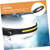 Outanaya Rechargeable Flashlight Lightweight Head Rechargeable Night Gifts Beam Fishing Bright Headlamp Flashlight for Headlight Black Lamp Wide Men Portable Rechargable Headlamp view 4