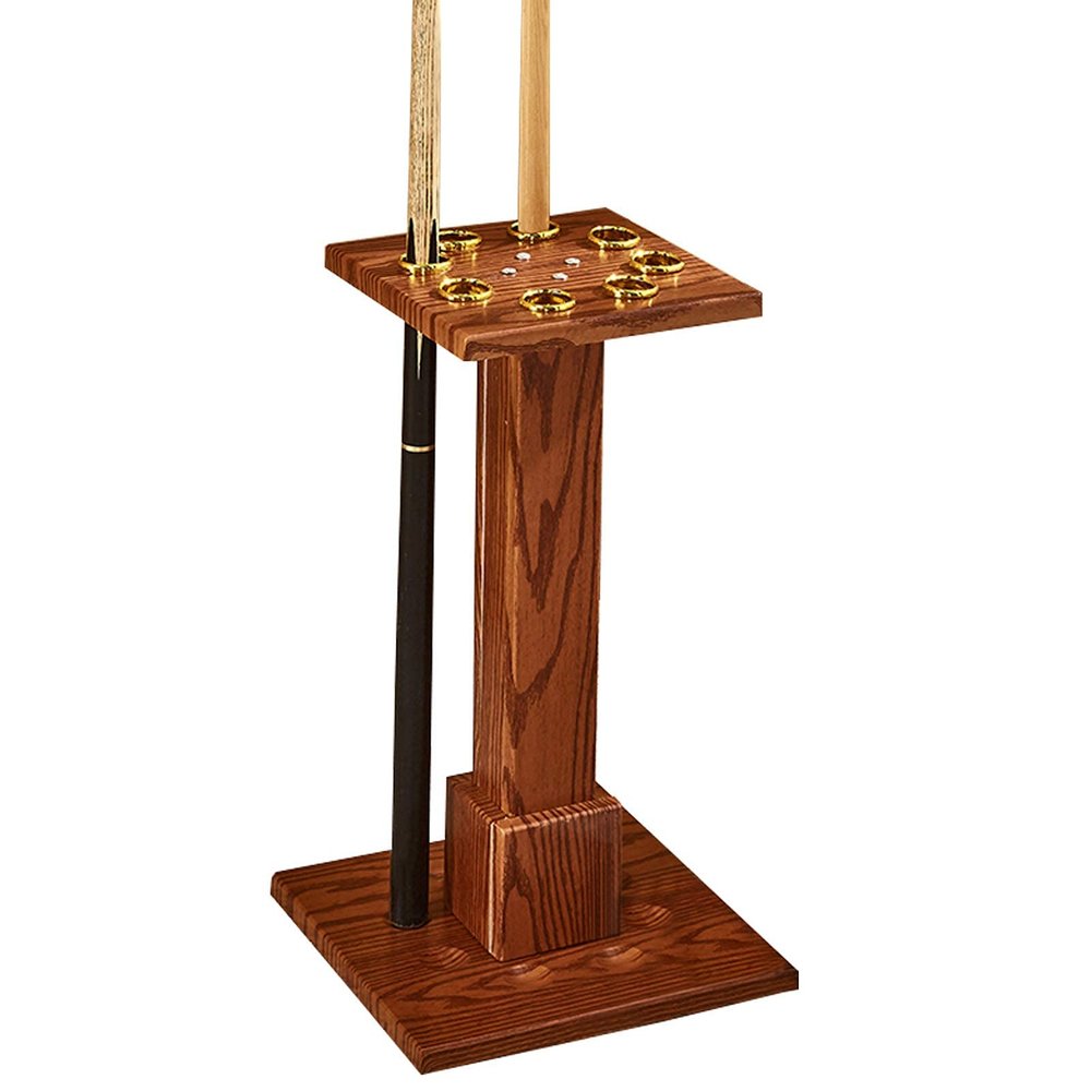NERDOH Pool Cue -Snooker cue Holder, for Pool cue Accessories, Excellent Quality and Appearance, Pool cue Holder -Contains 8 cues, Pool Stand, Easy to Assemble // 128 (Color: Brown 8 Holes)
