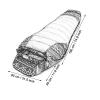 Karnado Ethnic Exotic Mummy Sleeping Bags for Adults 5lbs Cold Weather Outdoor Camping Sleeping Bag Length 220 cm/86.5" Compact Sleeping Bag with Compression Bag (Color : Orange) view 2
