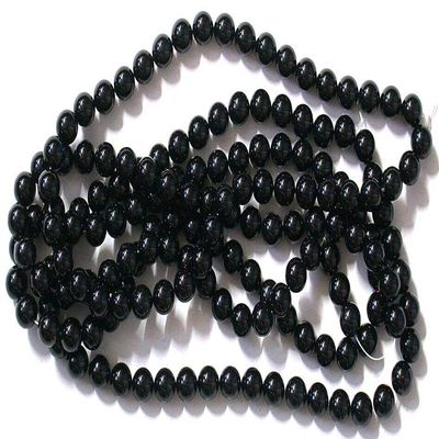 10mm Round Natural Black Onyx Gemstone Gem Stone Bead 15 Inch Strand BSO94