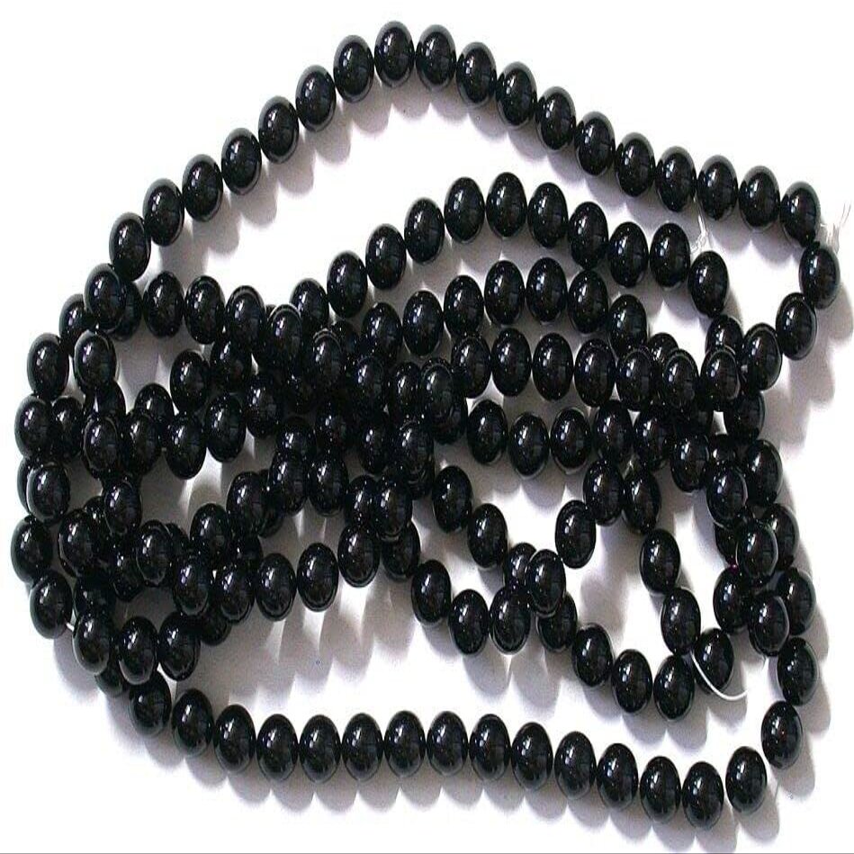 10mm Round Natural Black Onyx Gemstone Gem Stone Bead 15 Inch Strand BSO94