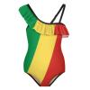 Linkasi Congo Flag Girls One Piece Swimsuit Quick Dry Beach Resort Swimsuit Set 6-12Y (150cm) view 1