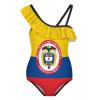 Linkasi Colombian Flag Girls One Piece Swimsuit Quick Dry Beach Resort Swimsuit Set 6-12Y (150cm) view 1