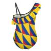 Linkasi Colombian Flag Girls One Piece Swimsuit Quick Dry Beach Resort Swimsuit Set 6-12Y (150cm) view 2