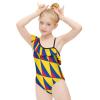Linkasi Colombian Flag Girls One Piece Swimsuit Quick Dry Beach Resort Swimsuit Set 6-12Y (150cm) view 3