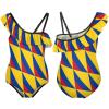 Linkasi Colombian Flag Girls One Piece Swimsuit Quick Dry Beach Resort Swimsuit Set 6-12Y (150cm) view 4
