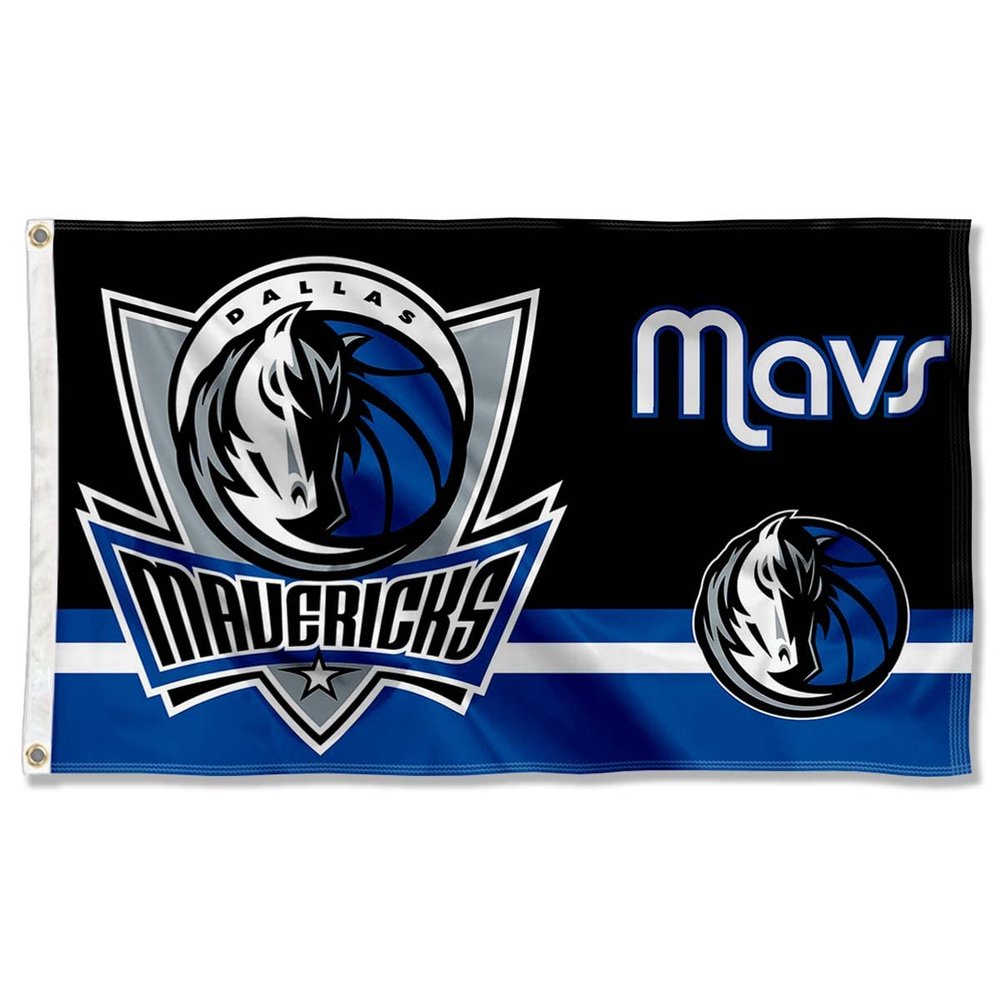 Dallas Mavericks Dual Logo Indoor Outdoor Flag Banner