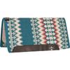 Classic Equine Wool Top 3/4 Inch Saddle Pad 32x34 Ocean Blue-Cream OS view 1