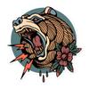 Bubble-Free Bear Vinyl Sticker view 1