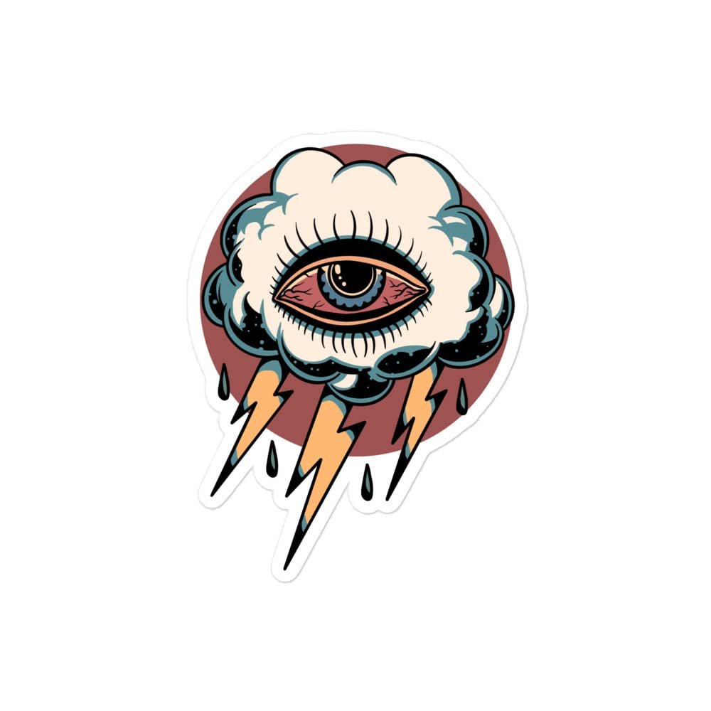 Bubble-Free Eye Cloud Sticker