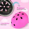 KAMUGO Kids Bike Helmet, Toddler Helmet for Ages 2-8 Boys Girls with Sports Protective Gear Set Knee Elbow Wrist Pads for Skateboard Cycling Scooter Rollerblading (DarkPink) view 3