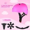 KAMUGO Kids Bike Helmet, Toddler Helmet for Ages 2-8 Boys Girls with Sports Protective Gear Set Knee Elbow Wrist Pads for Skateboard Cycling Scooter Rollerblading (DarkPink) view 4