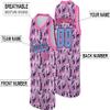 camouflage Custom Basketball Jersey Personalized Printed Your Name & Number Men/Women/Kids Breathable Quick Dry Sportswear (14_Pink Mosaic) view 2