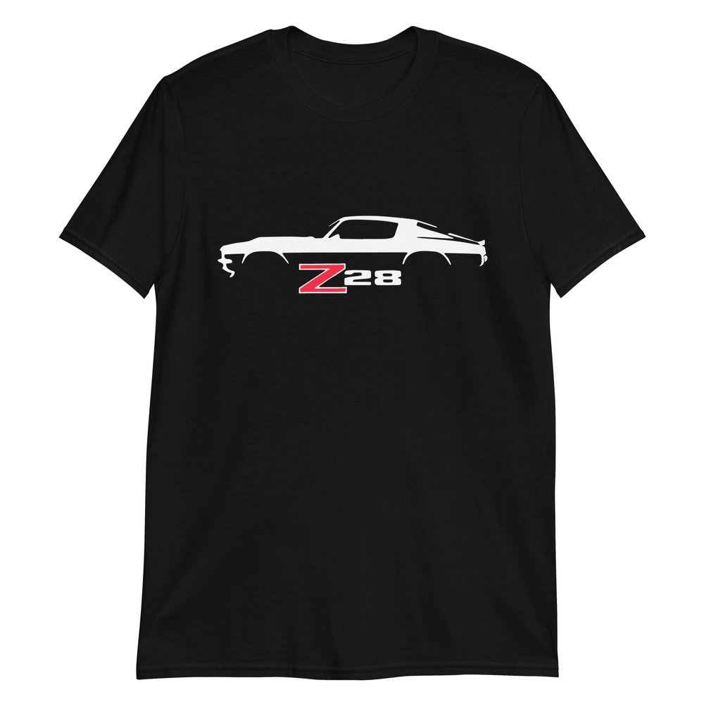 1970 1971 Chevy Camaro Z28 Silhouette Muscle Car Classic Cars T-Shirt Black