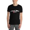 1970 1971 Chevy Camaro Z28 Silhouette Muscle Car Classic Cars T-Shirt Black view 2