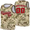 camouflage Custom Basketball Jersey Personalized Printed Your Name & Number Men/Women/Kids Breathable Quick Dry Sportswear (4_Camo Brown Green) view 1