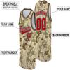camouflage Custom Basketball Jersey Personalized Printed Your Name & Number Men/Women/Kids Breathable Quick Dry Sportswear (4_Camo Brown Green) view 2