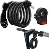 E Scooter Lock,Bike Lock Combination Lock Cable Compatible for Xiaomi M365/Max/GXL/Ninebot/Segway/Moto/Bicycle Locks 4ft Long/0.472In Scooter Anti-Theft Ideal 4-Digit/12 Metal Cables Locks view 1