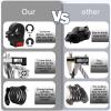 E Scooter Lock,Bike Lock Combination Lock Cable Compatible for Xiaomi M365/Max/GXL/Ninebot/Segway/Moto/Bicycle Locks 4ft Long/0.472In Scooter Anti-Theft Ideal 4-Digit/12 Metal Cables Locks view 2