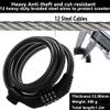 E Scooter Lock,Bike Lock Combination Lock Cable Compatible for Xiaomi M365/Max/GXL/Ninebot/Segway/Moto/Bicycle Locks 4ft Long/0.472In Scooter Anti-Theft Ideal 4-Digit/12 Metal Cables Locks view 4