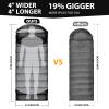 ETGLCOZY Sleeping Bag for Adults Cold Weather & Warm, Lightweight Backpacking Camping Hiking Essentials Gear for Kids 10-12 Girls Boys Compact w/Compression Sack 30-50F Degree, Black/Grey view 3