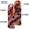 camouflage Custom Basketball Jersey Personalized Printed Your Name & Number Men/Women/Kids Breathable Quick Dry Sportswear (11_Camo Orange) view 2
