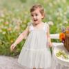 AGQT Baby Girls Tutu Dress Sleeveless Kids Tulle Birthday Party Dresses Casual Playwear Tunic Babydoll Dress Polka Dot-White Size 18-24 Months view 2