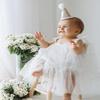 AGQT Baby Girls Tutu Dress Sleeveless Kids Tulle Birthday Party Dresses Casual Playwear Tunic Babydoll Dress Polka Dot-White Size 18-24 Months view 4