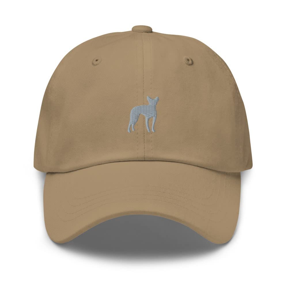 Toy Manchester Terrier hat, Embroidered Unisex Baseball hat, Terrier Gifts, Dog mom dad hat, Design 1. Khaki