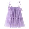 AGQT Baby Girls Tutu Dress Sleeveless Kids Tulle Birthday Party Dresses Casual Playwear Tunic Babydoll Dress Polka Dot-Purple Size 12-18 Months view 1