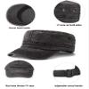 4 Pieces Cadet Caps Army Military Hats Washed Cotton Flat Top Hats Military Men's Baseball Caps Patrol Hat Adjustable Veteran Cap view 3