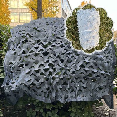 Jolan Reinforced Camouflage Net,Grey Shade Net,23m 33m 34m 35m 45m 48m 55m 66m Sunscreen Camo Netting,Camping,Hunting,Military Decoration,Car Cover Camouflage Netting,Grey-77m(23 * 23ft)